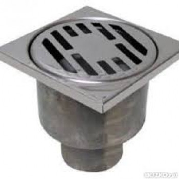 Трап EKOL/Kelsi d50 прямой, нержавеющая сталь 10 х 10