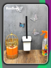 Ёрш Rainbowl CUBE керамика к стене (2790-3BP) квадратный черный матовый