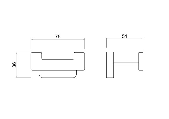 Крючок SCHEIN двойной черный (9212MB) Крючок SCHEIN двойной черный (9212MB)