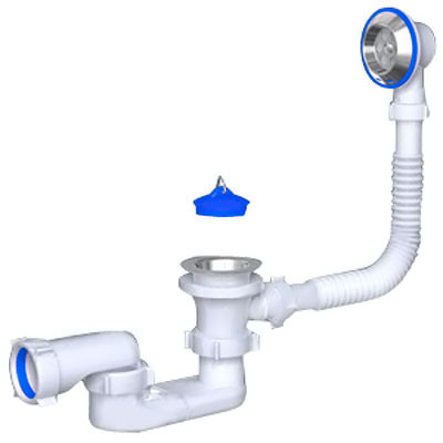 Сифон АНИ Пласт Е050 1-1/2" с вып. и перел. плоский