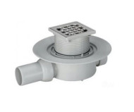 Трап для душевой с сухим затвором 10 x10см. угловой(горизонтальный) TIM/ BAD661002