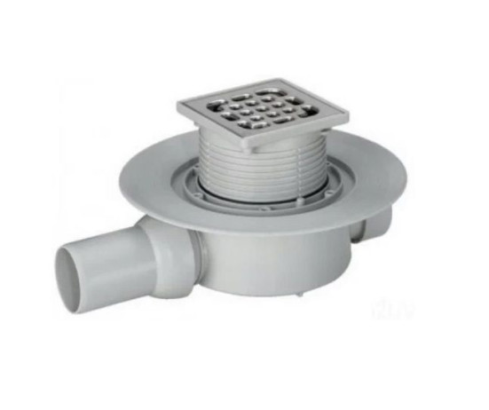 Трап для душевой с сухим затвором 10 x10см. угловой(горизонтальный) TIM/ BAD661002