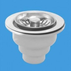 Выпуск McALPINE MRSKW7ST для сифона 1 1/2"-113мм сьем. реш. нерж.