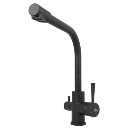 Смеситель KAISER 26044-12 Merkur для кухни, с краном для питьевой воды, черный мрамор