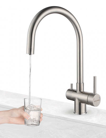Смеситель для кухни с краном для питьевой воды PAULMARK Heller He213218-SS