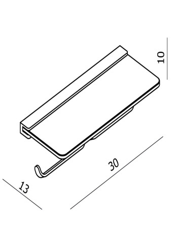 Бумагодержатель Langberger 32042B туалетной бумаги двойной со стеклянной полкой