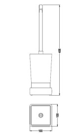 Ерш стекло напольный квадратный SCHEIN 7057077