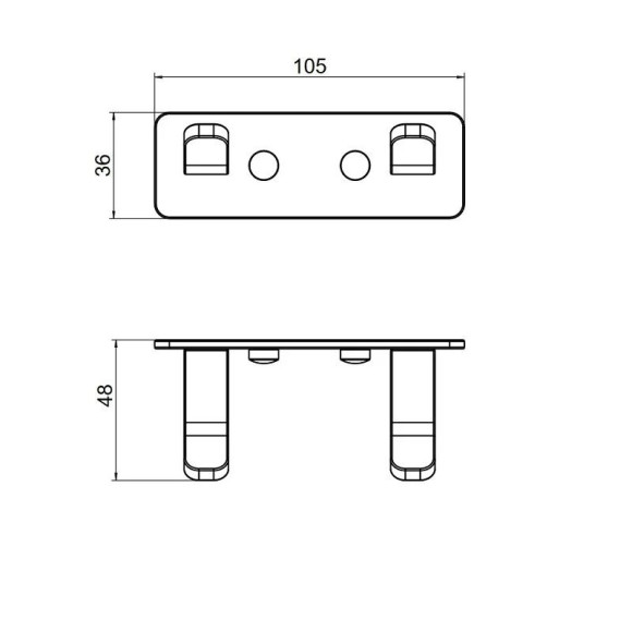 Планка два крючка SCHEIN матовое золото (9213BG)