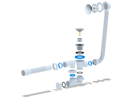 ЕС255 GS Обвязка Ани автомат 1-1/2" *40 с с гибкой трубой 375*40/50 (грибок-сетка)