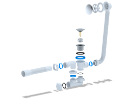ЕС255 GS Обвязка Ани автомат 1-1/2" *40 с с гибкой трубой 375*40/50 (грибок-сетка)