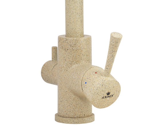 Смеситель KAISER 26044-16 Merkur для кухни, с краном для питьевой воды, песочный мрамор