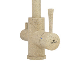 Смеситель KAISER 26044-16 Merkur для кухни, с краном для питьевой воды, песочный мрамор