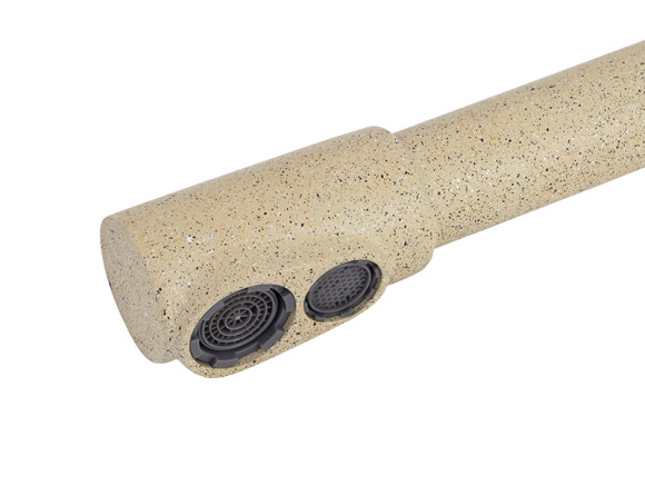 Смеситель KAISER 26044-16 Merkur для кухни, с краном для питьевой воды, песочный мрамор