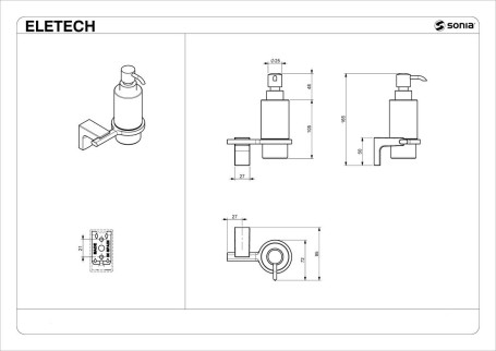 Диспенсер Sonia 114252 к стене круглый
