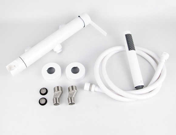 Смеситель KAISER 05477-4 Serio для душа, белый матовый