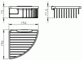 Полка Langberger хромированная к стене одноэтажная 72660