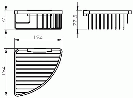 Полка Langberger хромированная к стене одноэтажная 72660