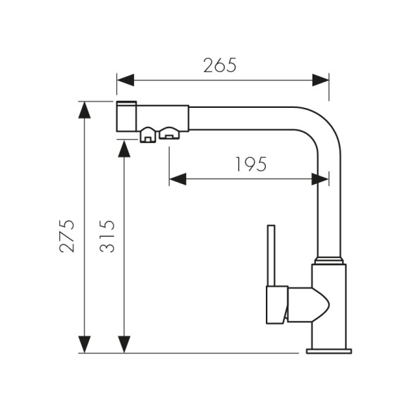 Смеситель KAISER 13144 Teka для кухни, с подключением фильтра для питьевой воды, хром (6113 Кран-букса, 6312 Аэратор)