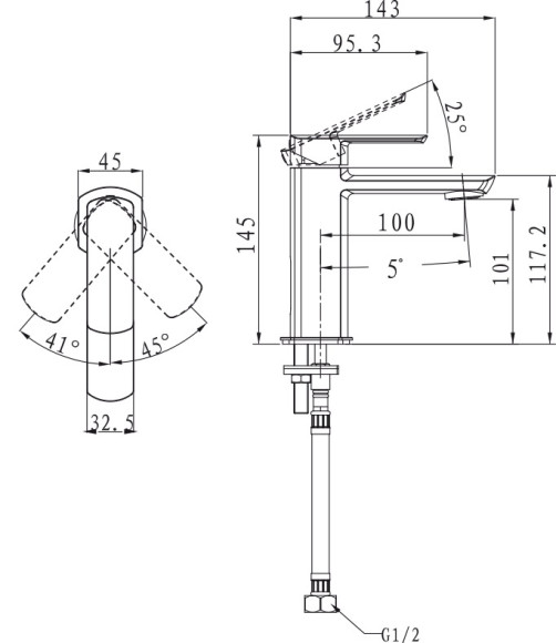 Смеситель KAISER 53011 Saga для раковины (6200 Картридж) Смеситель KAISER 53011 Saga для раковины (6200 Картридж)