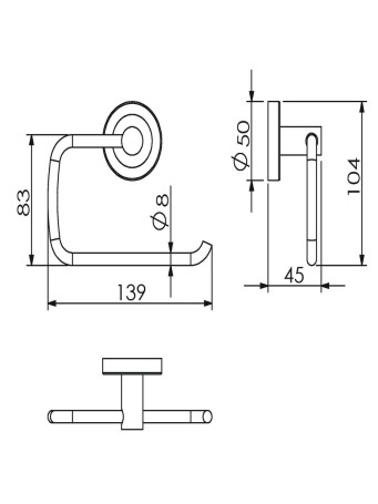 Бумагодержатель Langberger 11043A туалетной бумаги без крышки квадратный