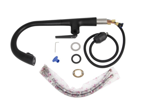 Смеситель KAISER 09066-2 Strike для кухни с выдвижным изливом