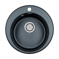 Мойка кварцевая GELEGEN, PM404800-BLM, черный металлик, D475 мм, Paulmark