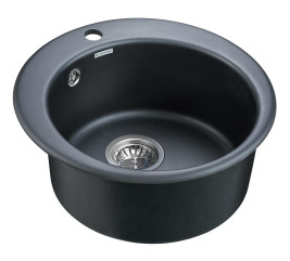 Мойка кварцевая GELEGEN, PM404800-BLM, черный металлик, D475 мм, Paulmark