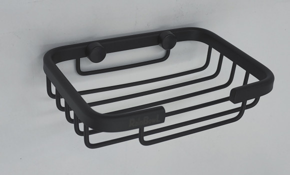 Мыльница Rainbowl решетка к стене черная (3169BP)