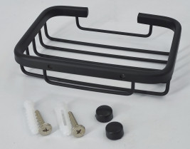 Мыльница Rainbowl решетка к стене черная (3169BP)