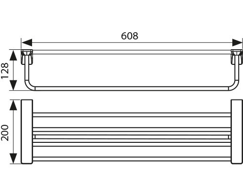 Полка KAISER KH-4509 Glory для полотенец с держателем