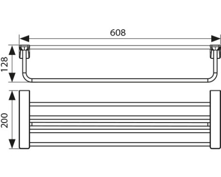 Полка KAISER KH-4509 Glory для полотенец с держателем