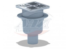 Трап АНИ Пласт TQ5714М верт. вып. Ø50, с рег. решеткой, сталь 12 х12, сухой