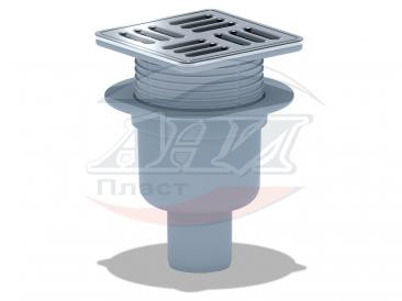 Трап АНИ Пласт TQ5714М верт. вып. Ø50, с рег. решеткой, сталь 12 х12, сухой