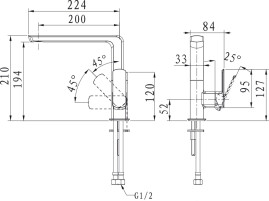 Смеситель KAISER 53044 Saga для кухни 