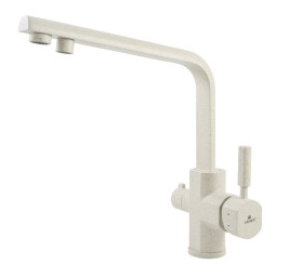 Смеситель KAISER 40144-11 Decor для кухни, с краном для питьевой воды, бежевый мрамор