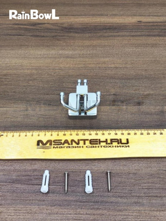 Крючок Rainbowl CUBE для ванной 2727-1 двойной хром