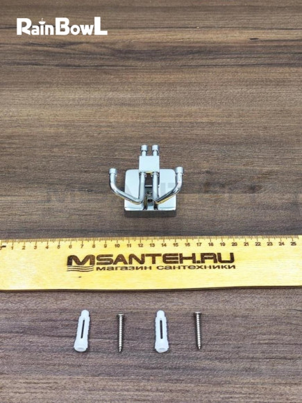 Крючок Rainbowl CUBE для ванной 2727-1 двойной хром