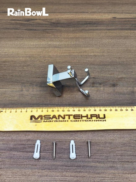 Крючок Rainbowl CUBE для ванной 2727-1 двойной хром