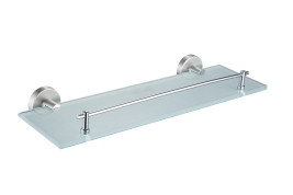 Полка Rainbowl LONG с ограничителем стекло 40см 2253-3 хром