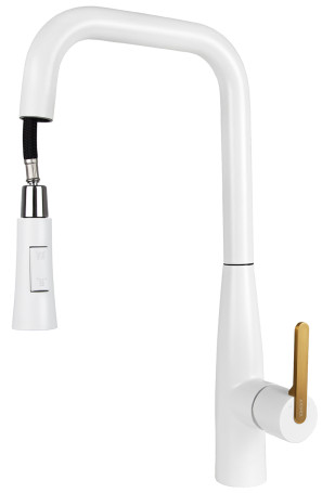 Смеситель KAISER 22144-4 Claro для кухни с вытяжной лейкой