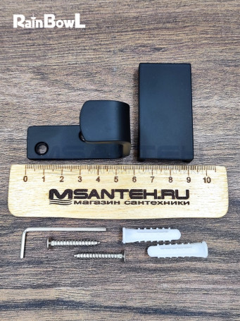 Крючок Rainbowl "Модерн" для ванной черный (1127BP)