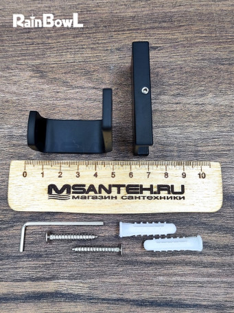 Крючок Rainbowl "Модерн" для ванной черный (1127BP)