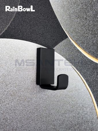 Крючок Rainbowl "Модерн" для ванной черный (1127BP)