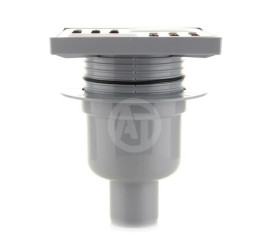 Трап АНИ Пласт TA5712 Ø50 прямой, решетка нерж/сталь 15 х15, регулируемый