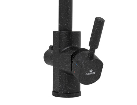 Смеситель KAISER 40144-12 Decor для кухни, с краном для питьевой воды, черный мрамор