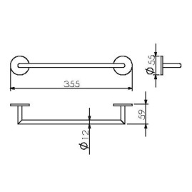 Полотенцедержатель 30 см на клейкой основе 3М LANGBERGER 30801C