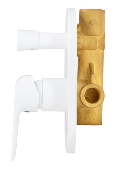 Смеситель KAISER 69277 Glory для ванны скрытого монтажа белый глянец