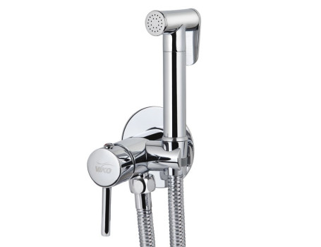 Смеситель VIKO V-4920 для биде встроенный d25 с гигиеническим душем, хром (латунь)