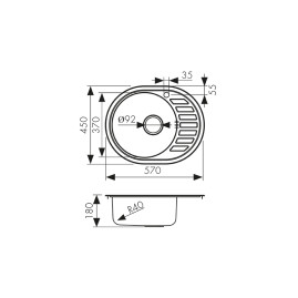 Мойка KAISER KSS-5745L из нержавейки