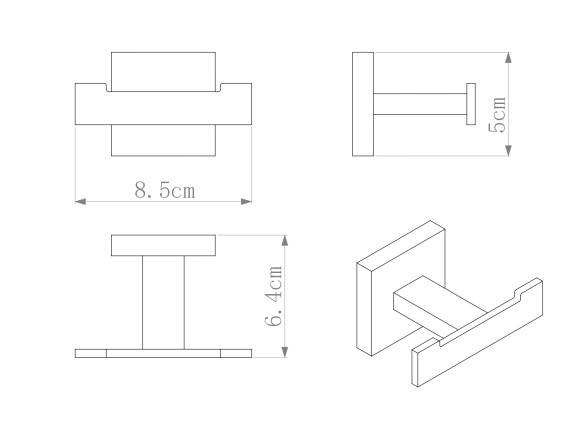 Крючок Rainbowl CUBE "Коррида" для ванной 2722 хром Крючок Rainbowl CUBE "Коррида" для ванной 2722 хром